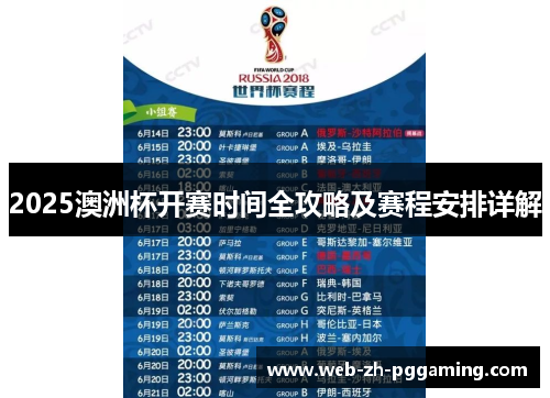 2025澳洲杯开赛时间全攻略及赛程安排详解